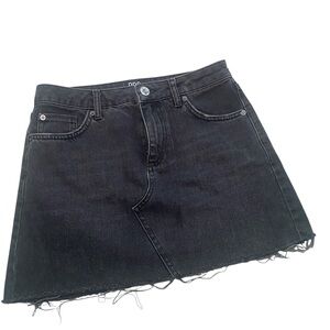 BDG Urban Outfitters Black Denim Mini Skirt – Raw Hem, Size Small